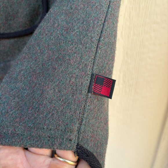 Woolrich Hunting Vest Men's XL Green Black Wool Zip Outdoor Pockets Utility - Picture 4 of 11